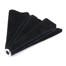 Car Shifter Lever, Lever Dust Cover Boot Gaiter Interior Gear Stick Head Suede Universal for Most VehiclesBlue Stitching with Dirt-Proof Vehicles Cover (C (blue line))