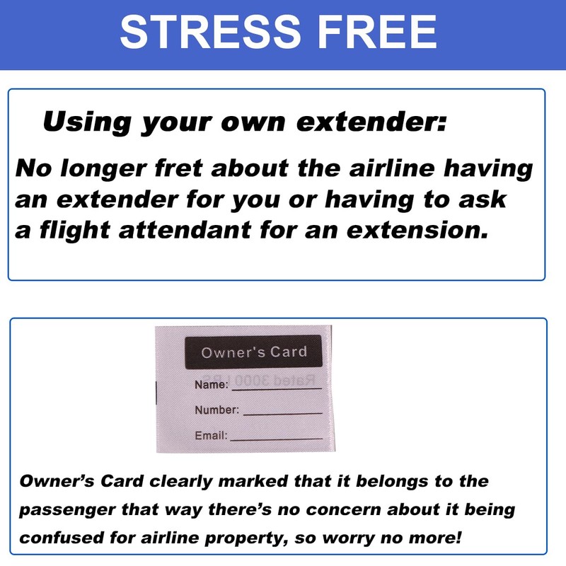 Idpoo Airplane Belt Extender for Southwest Airlines Older Plane 737-700