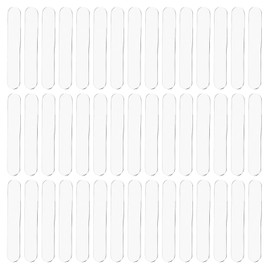 PATIKIL Clear Cabinet Door Bumper Strip 2.5 Inch, 10 Pcs Self Adhesive Rubber Bumper Stripes Glass Table Top Bumpers Silicone Door Slam Preventer for Cabinet Drawer Toilet Lid Furniture