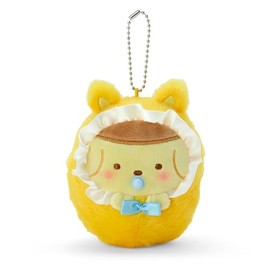 Sanrio 978680 Sanrio Mascot Holder, Pompompompurin, Pudding, 3.9 x 2.9 x 1.6 inches (10 x 7.3 x 4 cm), Swaddling Baby Mascot, Character