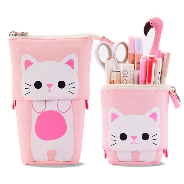 Toyess Girls' Pencil Case Cute 2-in-1 Pencil Case / Pen Holder for Teenagers / Students