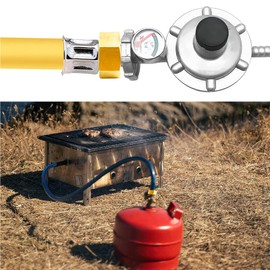 QIWEIS Gas Adapter Set Gas Hose Connector 1/2 to 1/4 Brass Gas Hob Adapter Transition Gas Hose Connector Adapter Made of Copper for Gas Cookers, Camping Stoves, Stools Cookers, Camping Stoves, Pack of