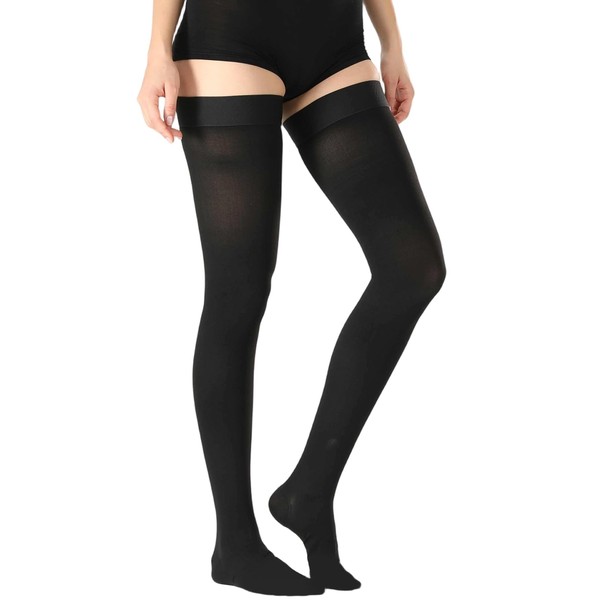 BURLWAY 1 Pair Close Toe Medical Compression Stockings For Women