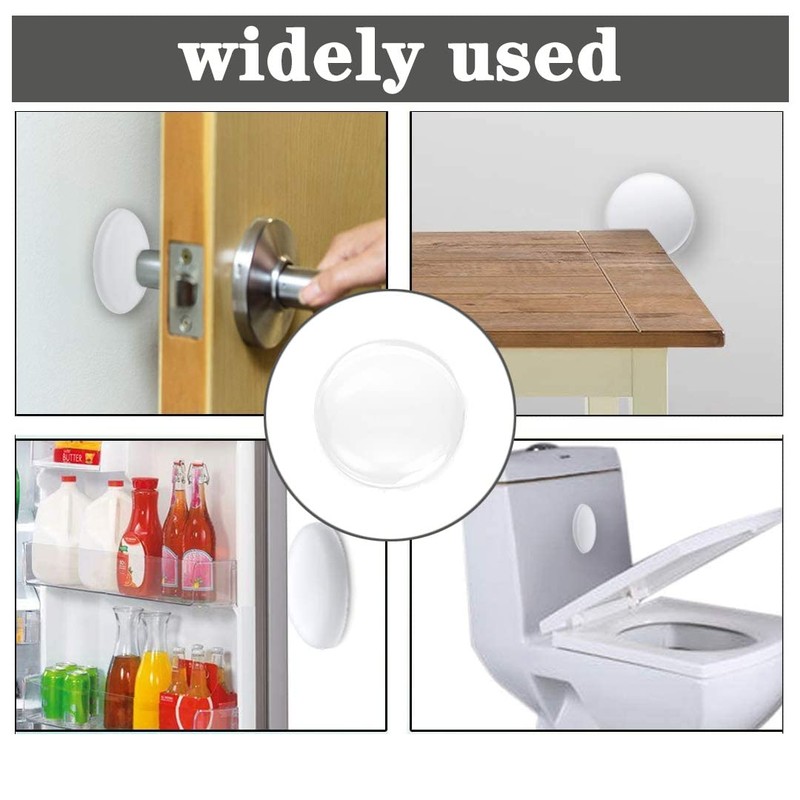 Diyxisk Pack of 12 Transparent Rubber Door Stops Wall Protector