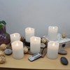 Stonebriar 6 Count Real White Wax 3x4 Flameless LED Pillar