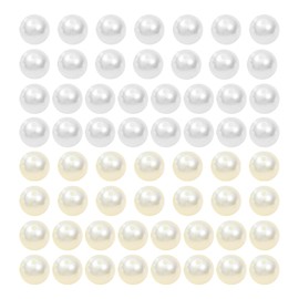 FDGGT 60 Large Faux Pearls, Perforated Bead Decoration, DIY Bracelet and Necklace Jewellery Material, Threaded Bead Decoration