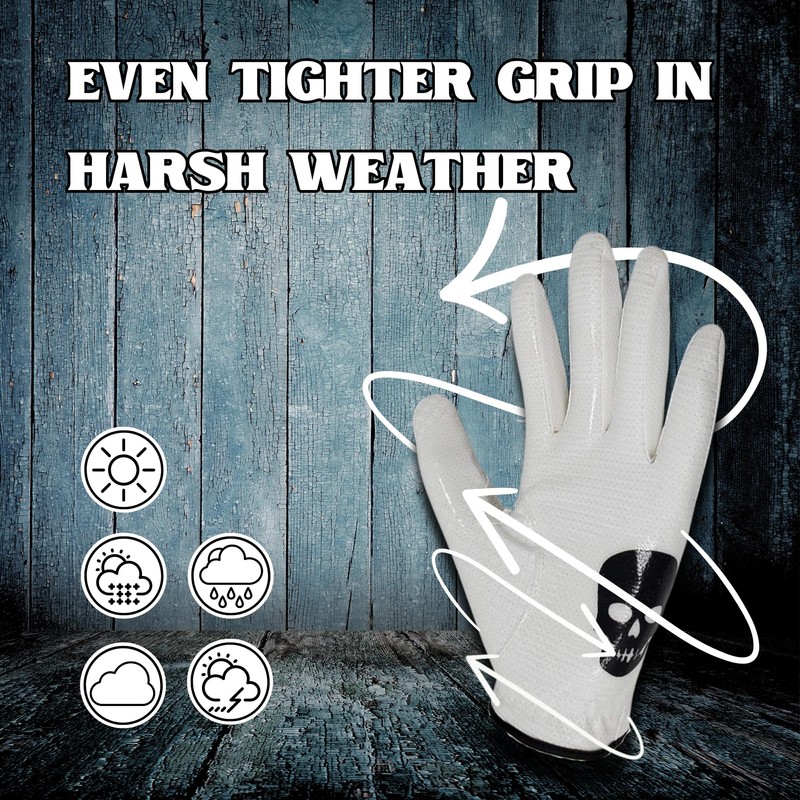XEIRPRO Skeleton Death Grip Golf Gloves for Men (2 Pack)