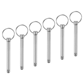 M METERXITY 6-Pack Quick Release Pins, 5/16" [8mm] Diameter, 2.56" [65mm] Usage Length Bimini Top Pin for Shipbuilding/Boat/Trailer, 2.83" [72mm] Total Length Carbon Steel Hardware Pins