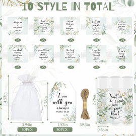 Nlicrst 50 Pcs Lip Balm Bulk Christian Christmas Gifts for Women Favors Faith Religious Bible Verse Lip Balm Inspirational Gift Employee Appreciation Gifts for Women Men Staff Coworkers Teacher