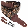 Nefelibata Banjo Strap, 2"Wide Full Grain Cowhide Guitar Strap Adjustable
