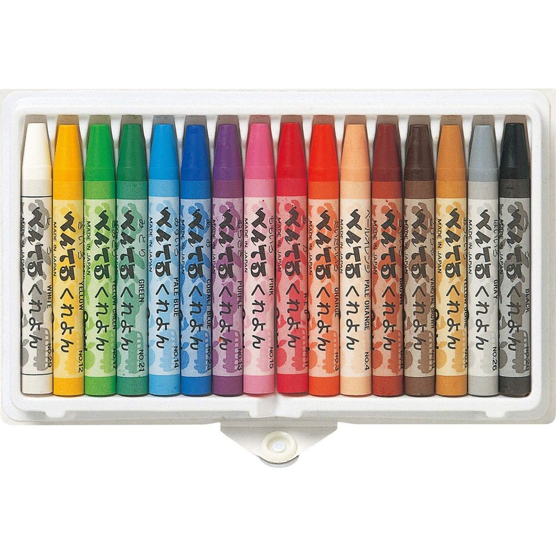 Pentel Crayons PTCR-16, 16 Color Set, Instructions Included