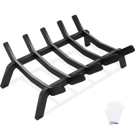 1MORE Fireplace Grates 17 Inch - Heavy Duty Steel Fireplace Rack | Fireplace Log Holder for Indoor | Small Fire Place Grate| Fireplace Racks for Inside Fireplace| Firewood Grate| Wood Stove Grate