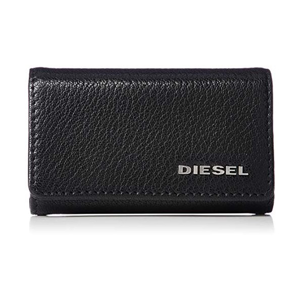 Diesel X06640P3043 Men's Color Block Leather Key Case, black color