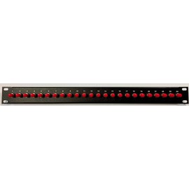 Loaded Adapters 24 Port ST Fiber Optic Cable Distribution Patch Panel (Loaded 1u) 19" with ST Female/Female