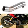 KIMISS Stainless Steel Motorcycle Exhaust Centre Pipe Link Connect for