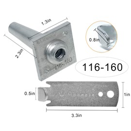 Mabeeze One Way Anchor Vise for 8-11 Gauge Fence Wire Grape Trellis 10 Pack Heavy Duty Wire Tightener and Tensioner with Screws for Vineyard and Arbor