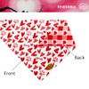 CROWNED BEAUTY Valentines Day Dog Bandanas Reversible Small 2 Pack,