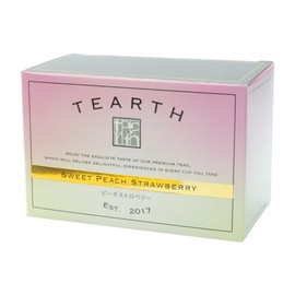 TEARTH Peach Strawberry Sweet Dessert Tea Bags Individually Packaged 25 Bags