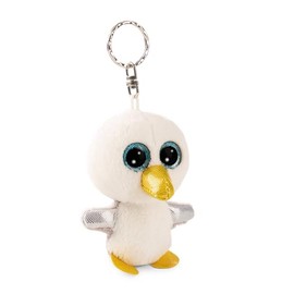 NICI GLUBSCHIS Gullbert 61841 Key Ring 9 cm White Plush Companion for Backpack or Bag, Cuddly Pendant with Metal Ring for Key Ring and Key Holder