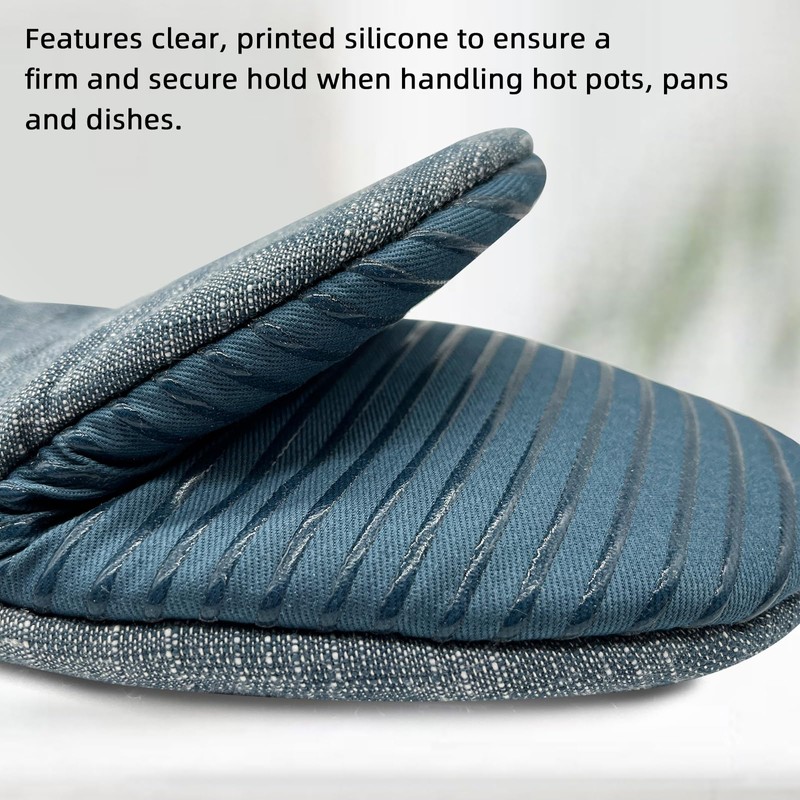 Mini Oven Mitts 1 Pair, Silicone Short Oven Mitts Heat