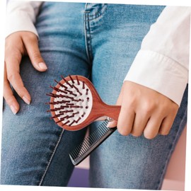 Healeved Hair Detangling Brush for Women Wooden Massage Comb Soft Bristles for Curly Thick Hair Portable Sandalwood for Birthdays Weddings