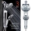 AQUABAR High-Pressure 3-way Shower Spa Combo with Adjustable 18" Extension