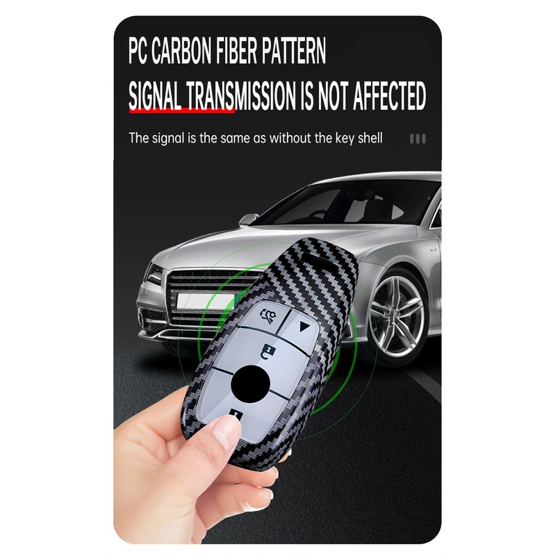 SANRILY Fit for Mercedes Key Case Carbon Fiber Pattern 4