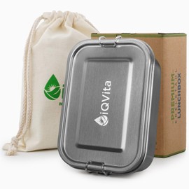 iQVita Stainless Steel Lunch Box, Leak-Proof