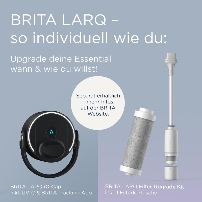 BRITA LARQ Essential Water Bottle (1L) White Stainless Steel Water