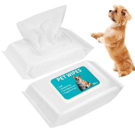 NUOOO Grooming Wipes 80ct Hypoallergenic Cleaning Deodorizing for Paws, Body and Butt
