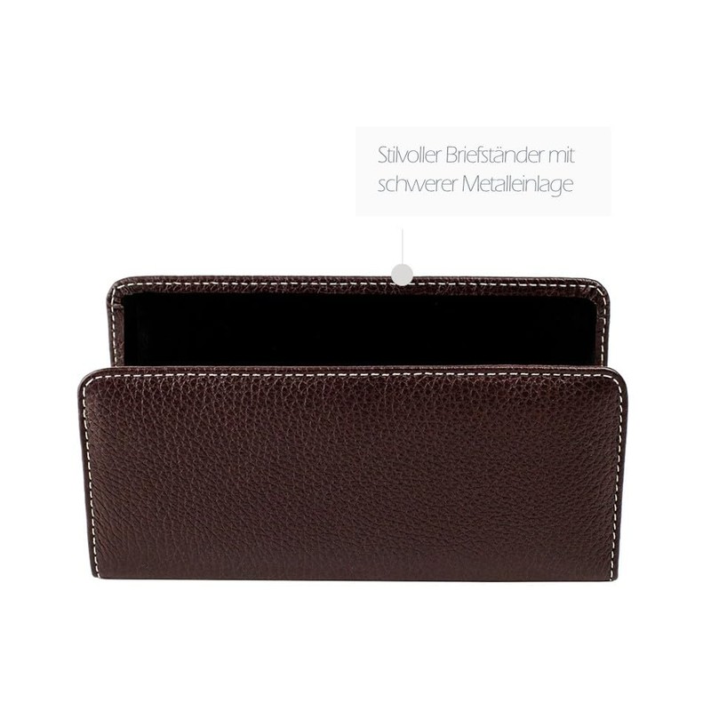 DELMON VARONE - Letter Stand Made of Premium Leather Soft