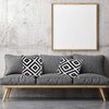 Poluka 2Pack Throw Pillow Covers 18x18 inches Simple Black White