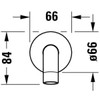 Duravit No.1 Bath Filler with Round Wall Cover, Bath Inlet,