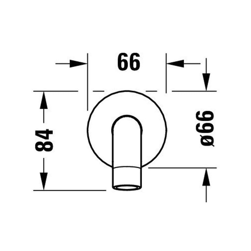 Duravit No.1 Bath Filler with Round Wall Cover, Bath Inlet,