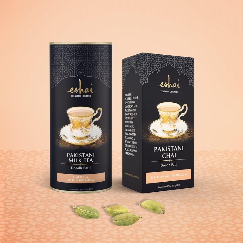 Eshai Pakistani Chai (Doodth Patti) - Black Tea with Cardamom