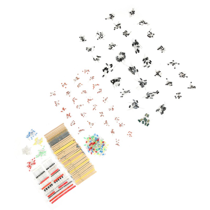 Super Electronic Component Kit 7 Values Set Resistor Diode Capacitor