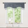 ELKCA Double-Sided Chenille Window Curtains Tier for Kitchen Grey Scalloped