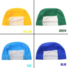 Swimming Cap, Pool Cap, Space to Write Name, For Kids and Adults, (Orange, LL).