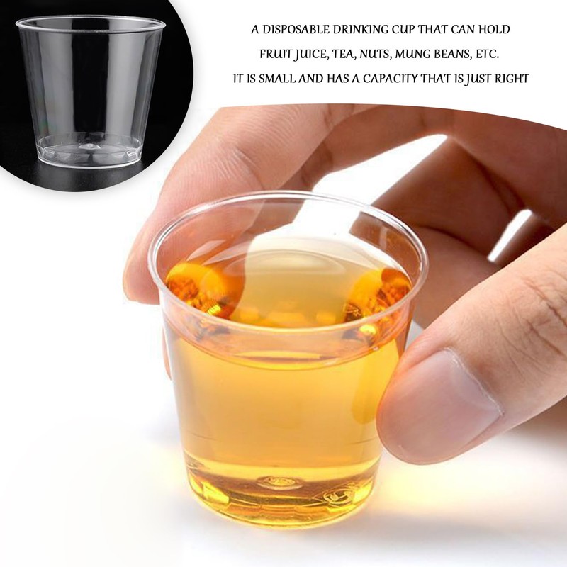 50-Piece Tasting Cups, Mini Shot Glasses, Plastic Cups, Party Supplies,