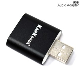 KamKorda USB Audio Adapter | USB to Audio Jack Adapter | Sound Card USB to Aux 3.5mm | Headphone Jack Adapter