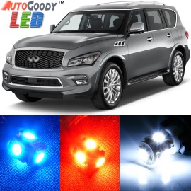 Dome, Map Reading, Courtesy Door Step Light 15 x Premium Xenon White LED Lights Interior Package Kit for Infiniti QX56 QX80