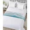 DecorLovee Summer Beach Bed Runners for Queen Size Bed, Ocean