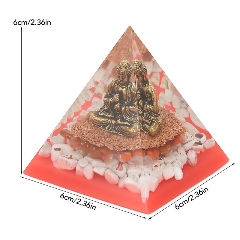 Crystal Pyramid Buddha Epoxy Energy Stone Handicraft for Household Decoration