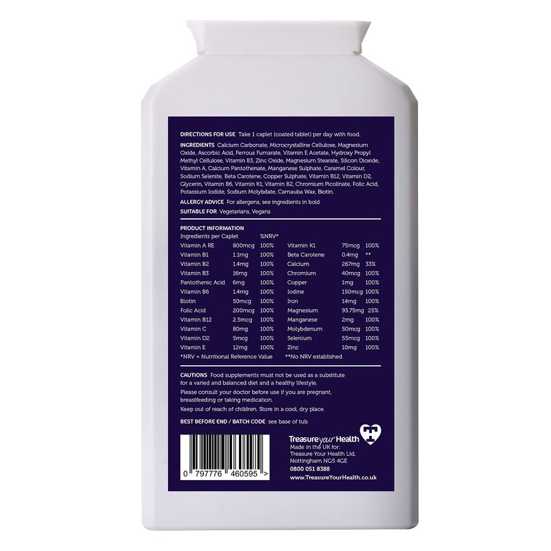 MultiVitamins and Minerals for Men and Women Over-50s A-Zinc 100%