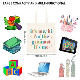 TSOTMO Gymnast Gymnastics Team Gift Gymnast Graduation Gift It's Me, Hi I'm The Gymnast It's Me Bag Gift For Women (gymnast tote)