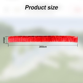 Yuragim Pack of 6 Red Tinsel Garland, Single Strip 3 m x 30 cm Metallic Fringe Banner Garlands Wall Hanging Decoration Foil Fringe Garland for Christmas Birthday Carnival Wedding Party Decoration