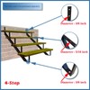 35 Inch Black Steel Stair Step Riser, 4-Step Metal Stair