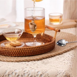 BOBOZHONG 4 Pack Tea Infuser Ball Stainless Steel Mesh Tea Strainer with Chain Hook,for Loose Leaf Tea Mugs Teapots Spice Wine Cider Herbal Tea Travel Gift Eco Friendly
