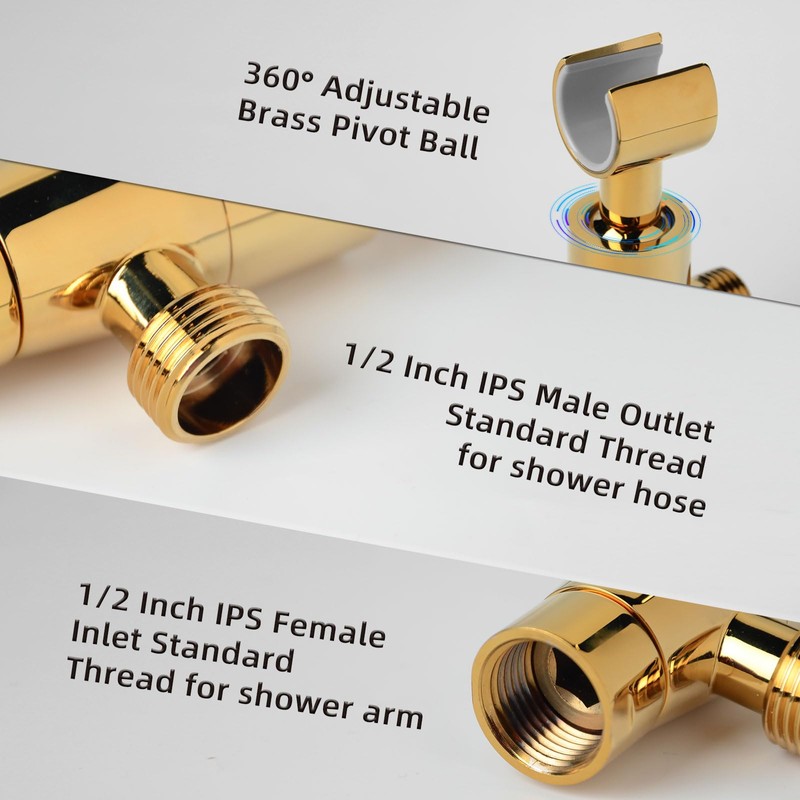 KAPHOME Shower Head Holder,All Metal Handheld Shower Head Holder,Adjustable Shower