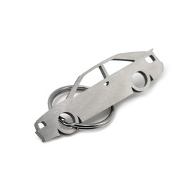 Streetculture CarShape Key Ring Stainless Steel Motorsport Car Parts Car Vehicle Tuning 80 Coupe - 938, silver